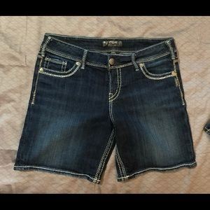 Silver jeans shorts